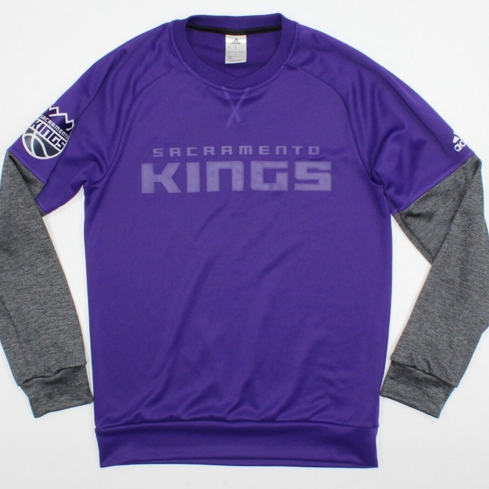 STUNNING ADIDAS Sacramento Kings Purple and Gray Sweatshirt